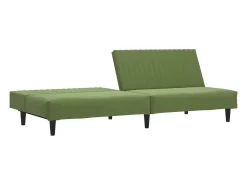 Sofá-cama de 2 lugares veludo -claro PT650808^ Sofá
