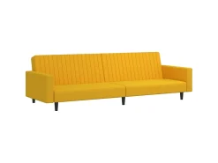 Sofá* Sofá-cama de 2 lugares veludo PT159730 Amarelo