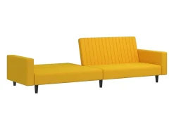 Sofá* Sofá-cama de 2 lugares veludo PT159730 Amarelo