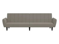 Sofá| Sofá-cama de 2 lugares veludo cinzento-claro PT226566 Cinzento claro