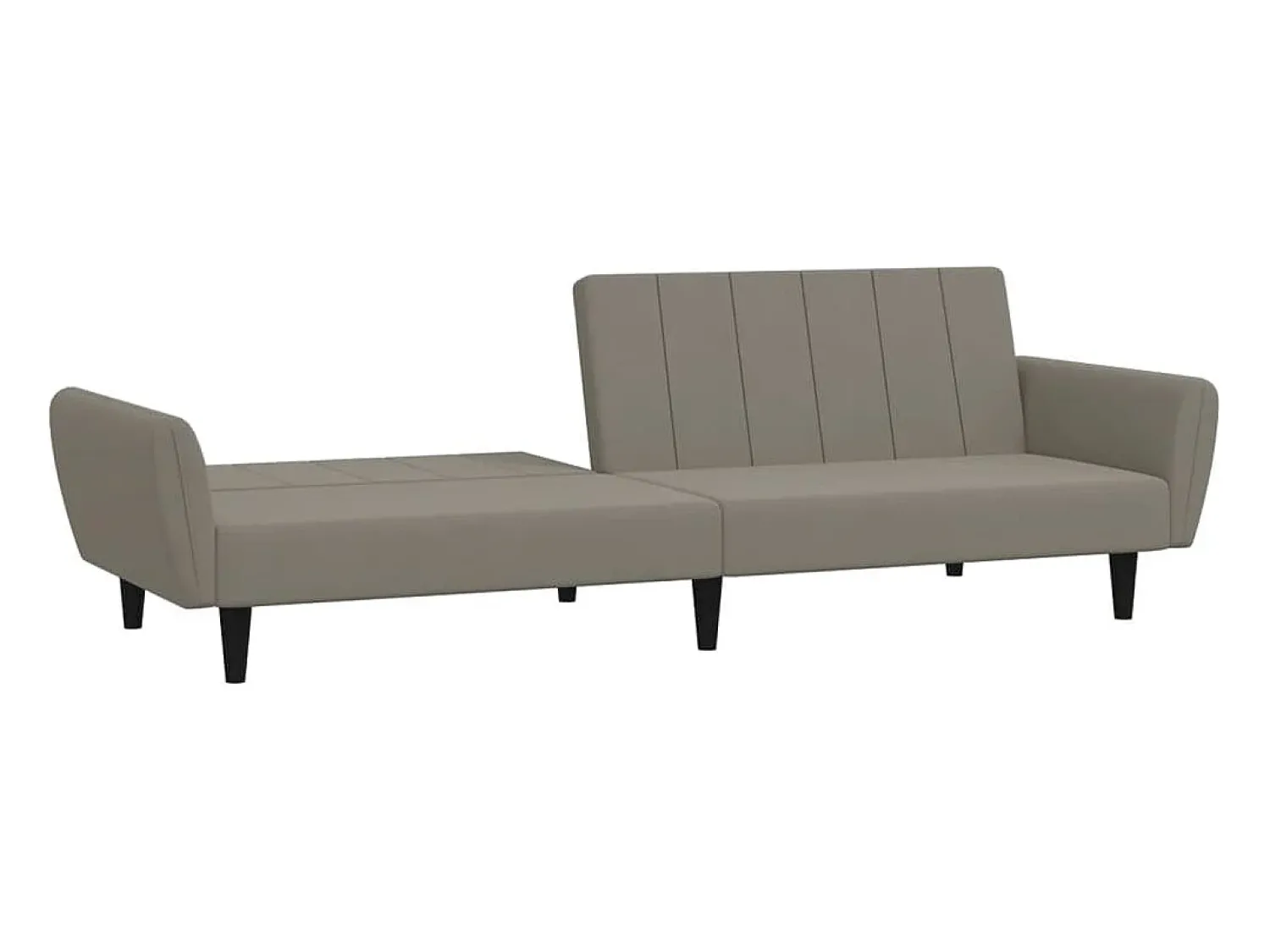 Sofá| Sofá-cama de 2 lugares veludo cinzento-claro PT226566 Cinzento claro
