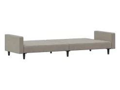 vidaxl Sofá-cama de 2 lugares veludo -claro^ Sofá