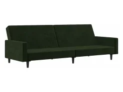 Sofá* Sofá-cama de 2 lugares veludo -escuro PT629484 Verde