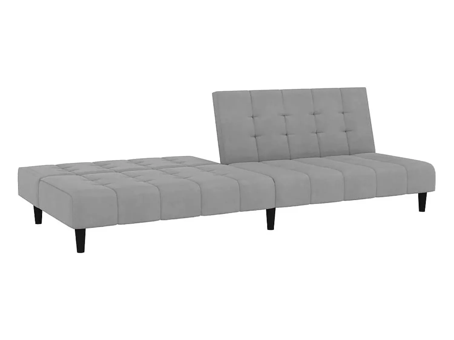 Online Sofá-cama de 2 lugares veludo cinzento-claro PT167947 Cinzento claro