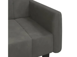 Sofá*vidaxl Sofá-cama de 2 lugares veludo -escuro Cinzento