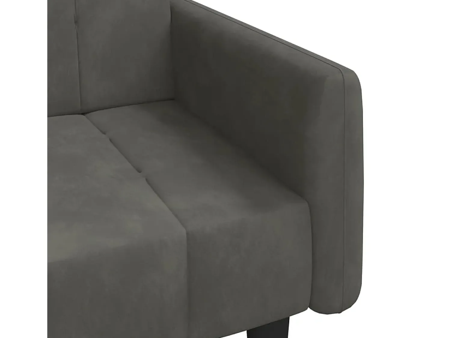 Sofá*vidaxl Sofá-cama de 2 lugares veludo -escuro Cinzento