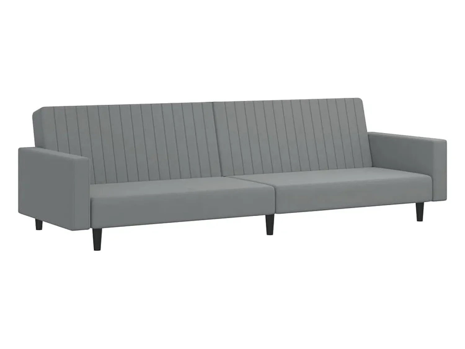 Sofá| Sofá-cama de 2 lugares veludo -claro PT394932 Cinzento