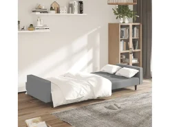 Sofá| Sofá-cama de 2 lugares veludo -claro PT394932 Cinzento