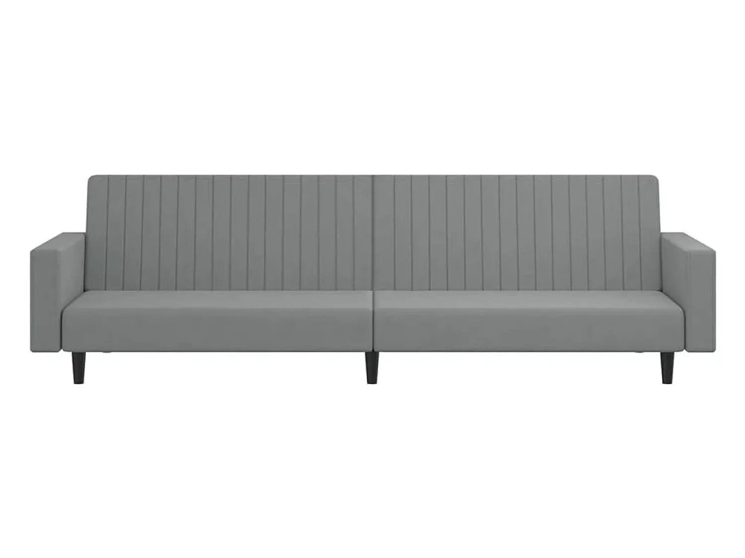 Sofá| Sofá-cama de 2 lugares veludo -claro PT394932 Cinzento