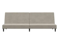 Sofá*vidaxl Sofá-cama de 2 lugares veludo -claro Cinzento