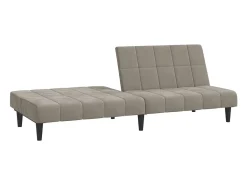 Sofá-cama de 2 lugares veludo cinzento-claro PT547154^ Sofá
