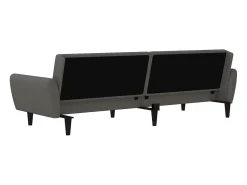 Hot vidaxl Sofá-cama de 2 lugares veludo -escuro Cinzento