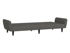 Hot vidaxl Sofá-cama de 2 lugares veludo -escuro Cinzento