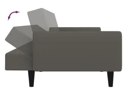 Hot vidaxl Sofá-cama de 2 lugares veludo -escuro Cinzento