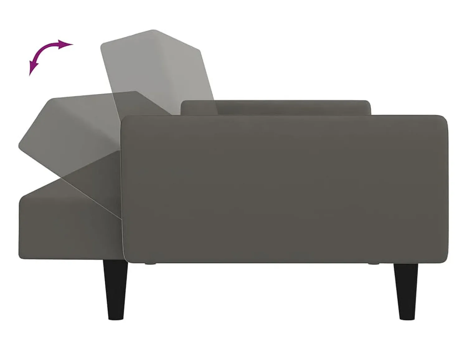 Hot vidaxl Sofá-cama de 2 lugares veludo -escuro Cinzento
