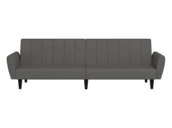 Hot vidaxl Sofá-cama de 2 lugares veludo -escuro Cinzento