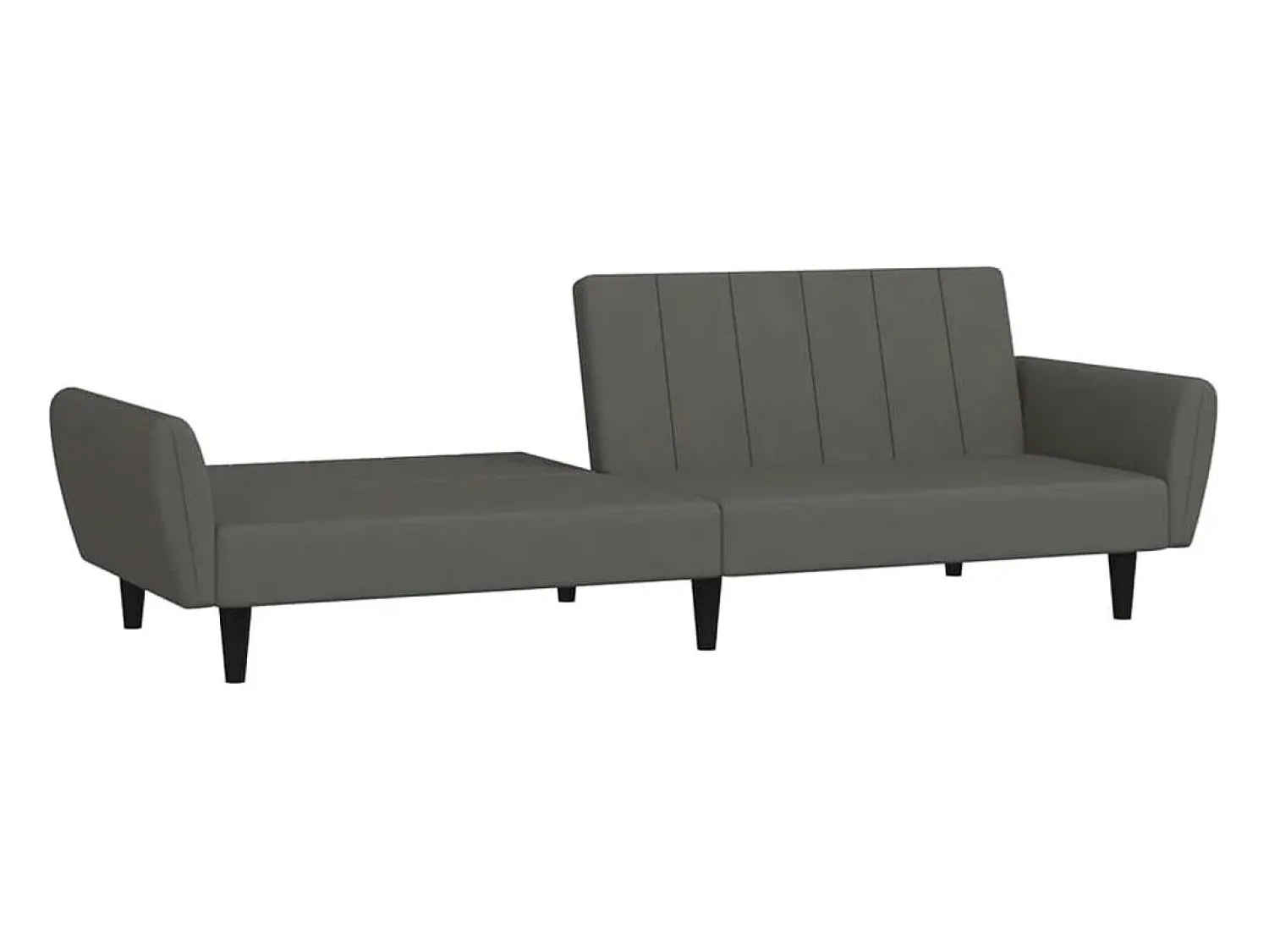 Hot vidaxl Sofá-cama de 2 lugares veludo -escuro Cinzento