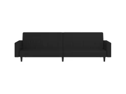 Sofá|vidaxl Sofá-cama de 2 lugares veludo Preto