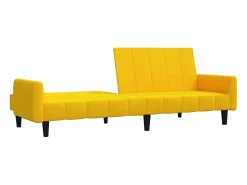 Sofá| Sofá-cama de 2 lugares veludo PT581153 Amarelo