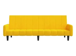 Sofá| Sofá-cama de 2 lugares veludo PT581153 Amarelo