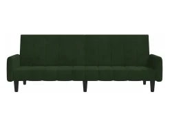 Sofá-cama de 2 lugares veludo -escuro PT236995^ Sofá