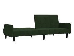 Sofá-cama de 2 lugares veludo -escuro PT236995^ Sofá