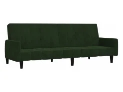 Sofá-cama de 2 lugares veludo -escuro PT236995^ Sofá