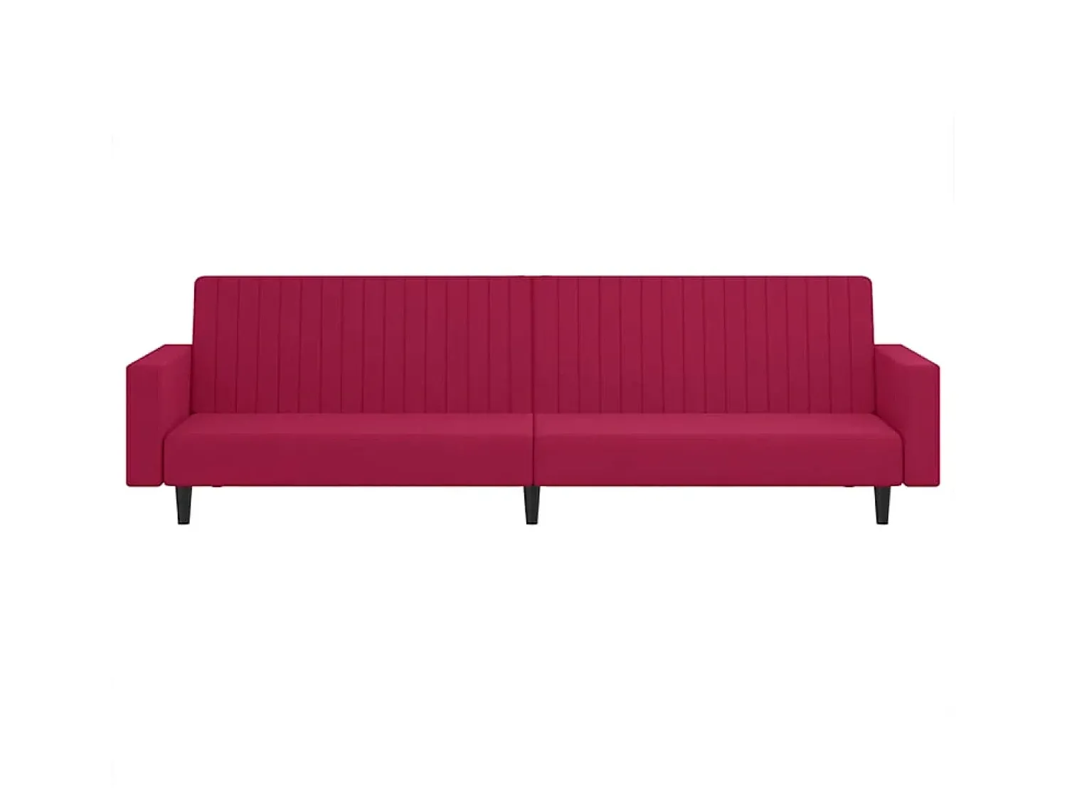 Sofá|vidaxl Sofá-cama de 2 lugares veludo tinto Vermelho
