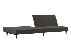 Sofá| Sofá-cama de 2 lugares veludo -escuro PT461915 Cinzento