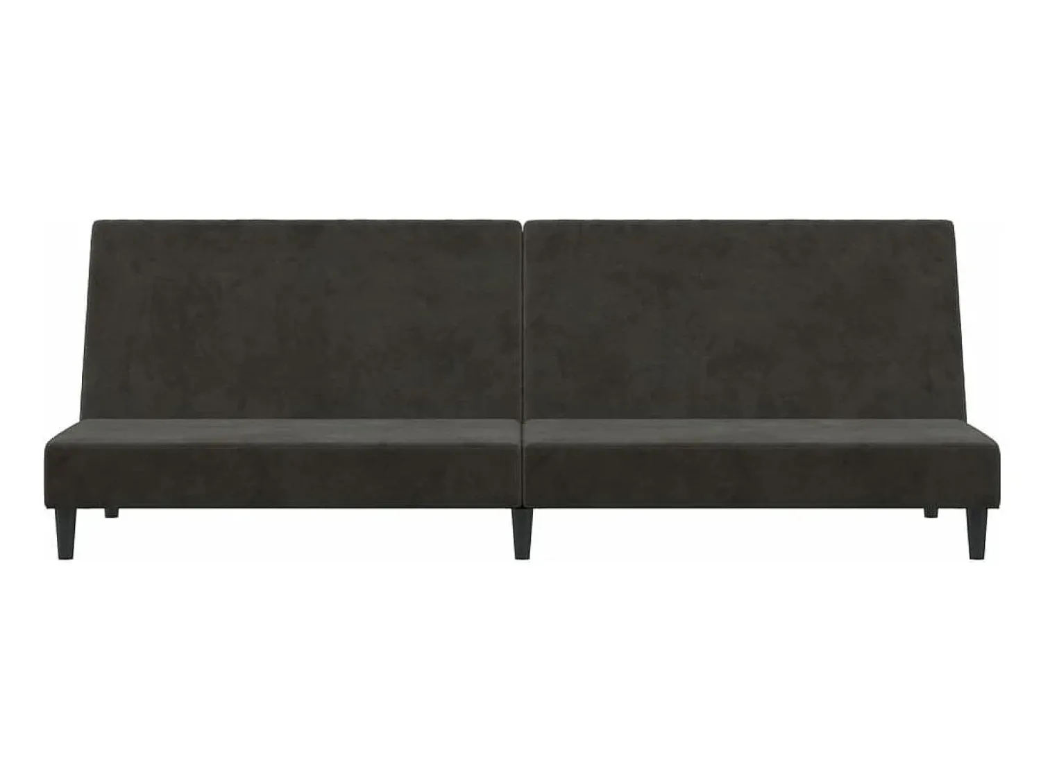 Sofá| Sofá-cama de 2 lugares veludo -escuro PT461915 Cinzento