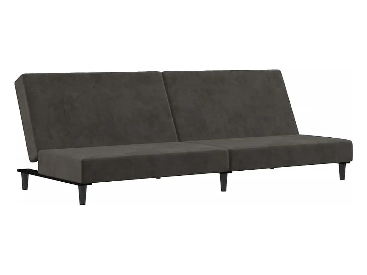 Sofá| Sofá-cama de 2 lugares veludo -escuro PT461915 Cinzento
