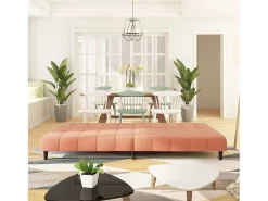 Sofá* Sofá-cama de 2 lugares veludo PT311737 Rosa