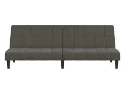 Sofá-cama de 2 lugares veludo -escuro PT175496^ Sofá