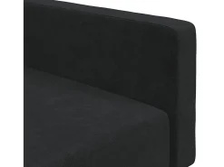 Outlet vidaxl Sofá-cama de 2 lugares veludo Preto