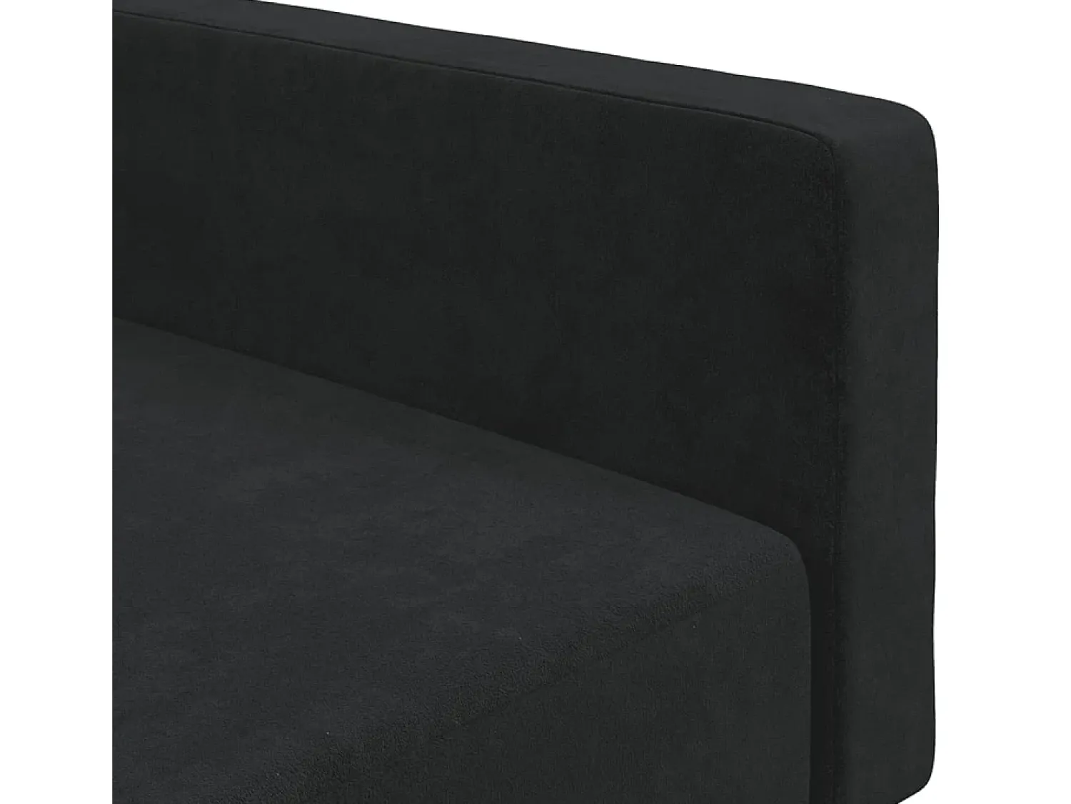 Outlet vidaxl Sofá-cama de 2 lugares veludo Preto
