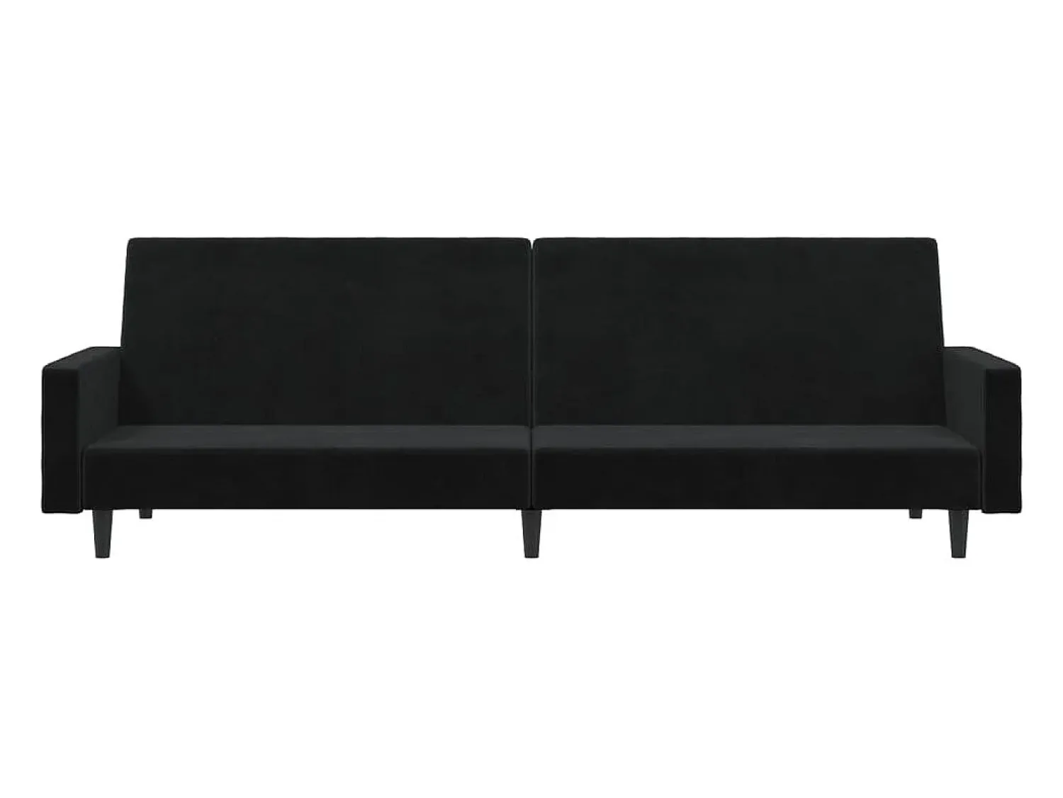 Outlet vidaxl Sofá-cama de 2 lugares veludo Preto