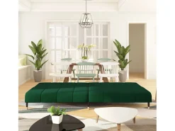 Sofá| Sofá-cama de 2 lugares veludo -escuro PT233518 Verde