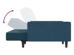 vidaxl Sofá-cama de 2 lugares veludo^ Sofá