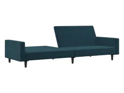 vidaxl Sofá-cama de 2 lugares veludo^ Sofá