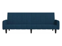 Clearance Sofá-cama de 2 lugares veludo PT607373 Azul