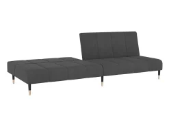 Clearance Sofá-cama de 2 lugares veludo -escuro PT276059 Cinzento
