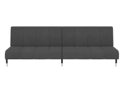 Clearance Sofá-cama de 2 lugares veludo -escuro PT276059 Cinzento