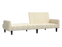 Sofá| Sofá-cama de 2 lugares veludo cor PT737270 Creme