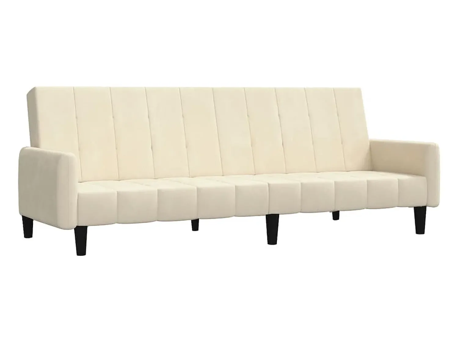 Sofá| Sofá-cama de 2 lugares veludo cor PT737270 Creme