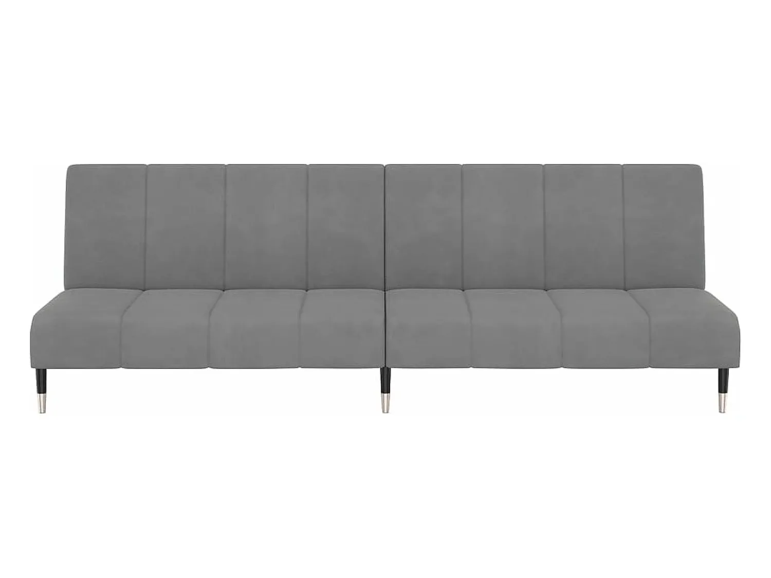 Outlet Sofá-cama de 2 lugares veludo -claro PT335142 Cinzento