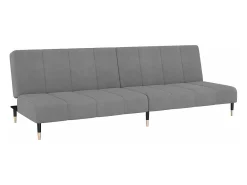 Outlet Sofá-cama de 2 lugares veludo -claro PT335142 Cinzento