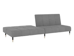 Outlet Sofá-cama de 2 lugares veludo -claro PT335142 Cinzento