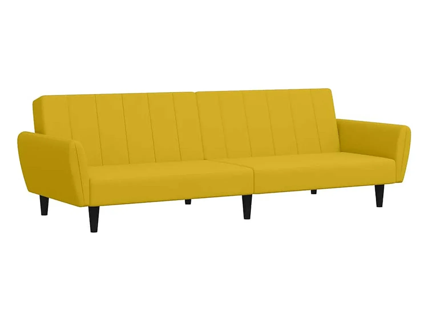 Sofá|vidaxl Sofá-cama de 2 lugares veludo Amarelo