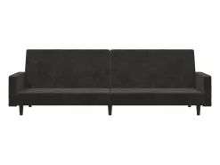 Sofá* Sofá-cama de 2 lugares veludo -escuro PT255144 Cinzento