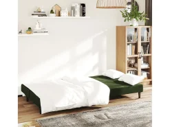 New Sofá-cama de 2 lugares veludo -escuro PT564970 Verde